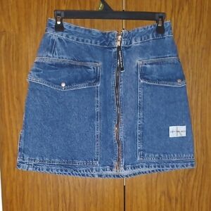 Calvin Klein Jeans Blue Mini Skirt